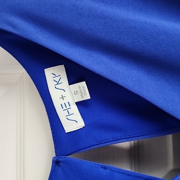 She & Sky Blue Romper with Keyhole - Picture 2 of 5